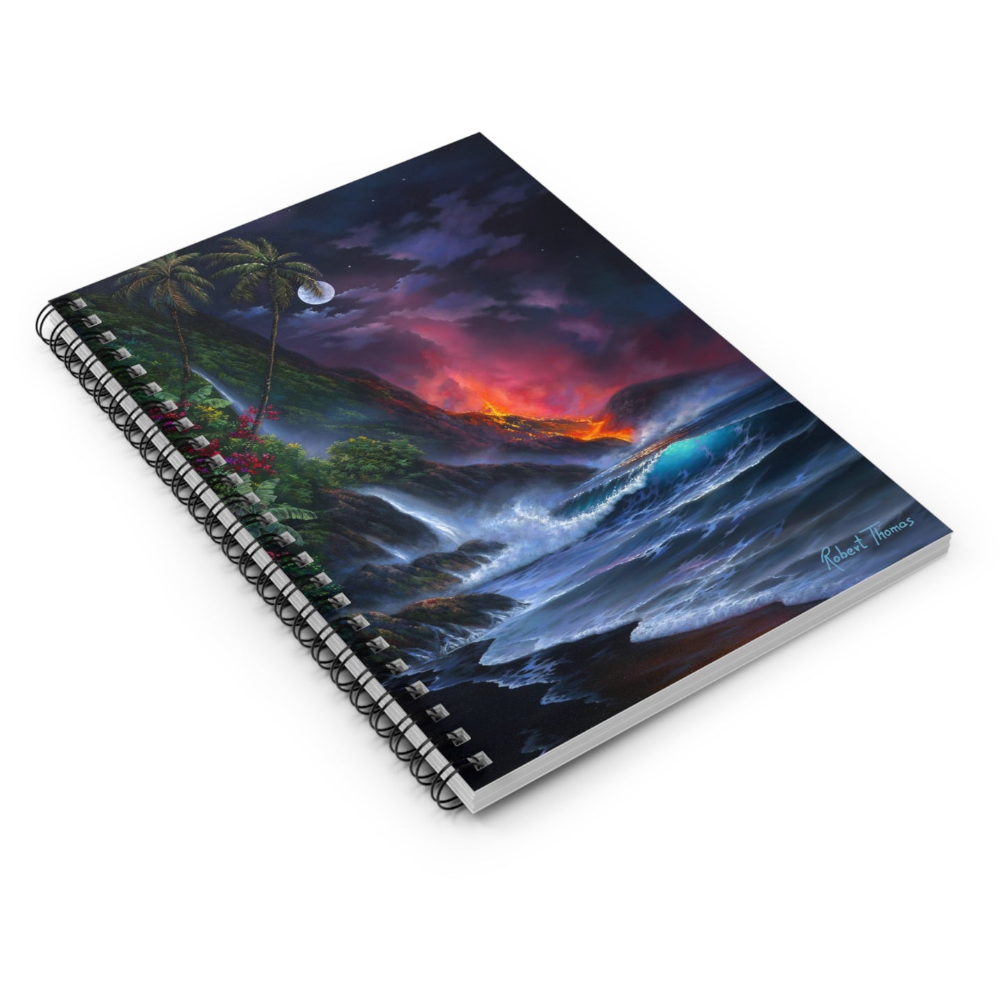 Volcano Passion by Robert Thomas Spiral Notebook - Ruled Line