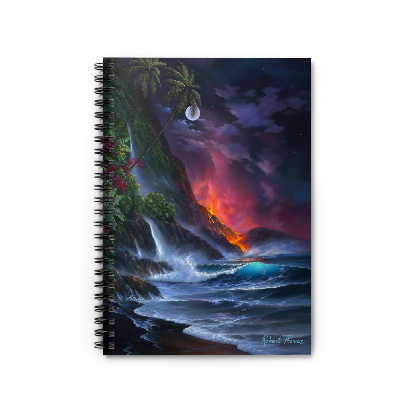 Volcano Passion by Robert Thomas Spiral Notebook - Ruled Line