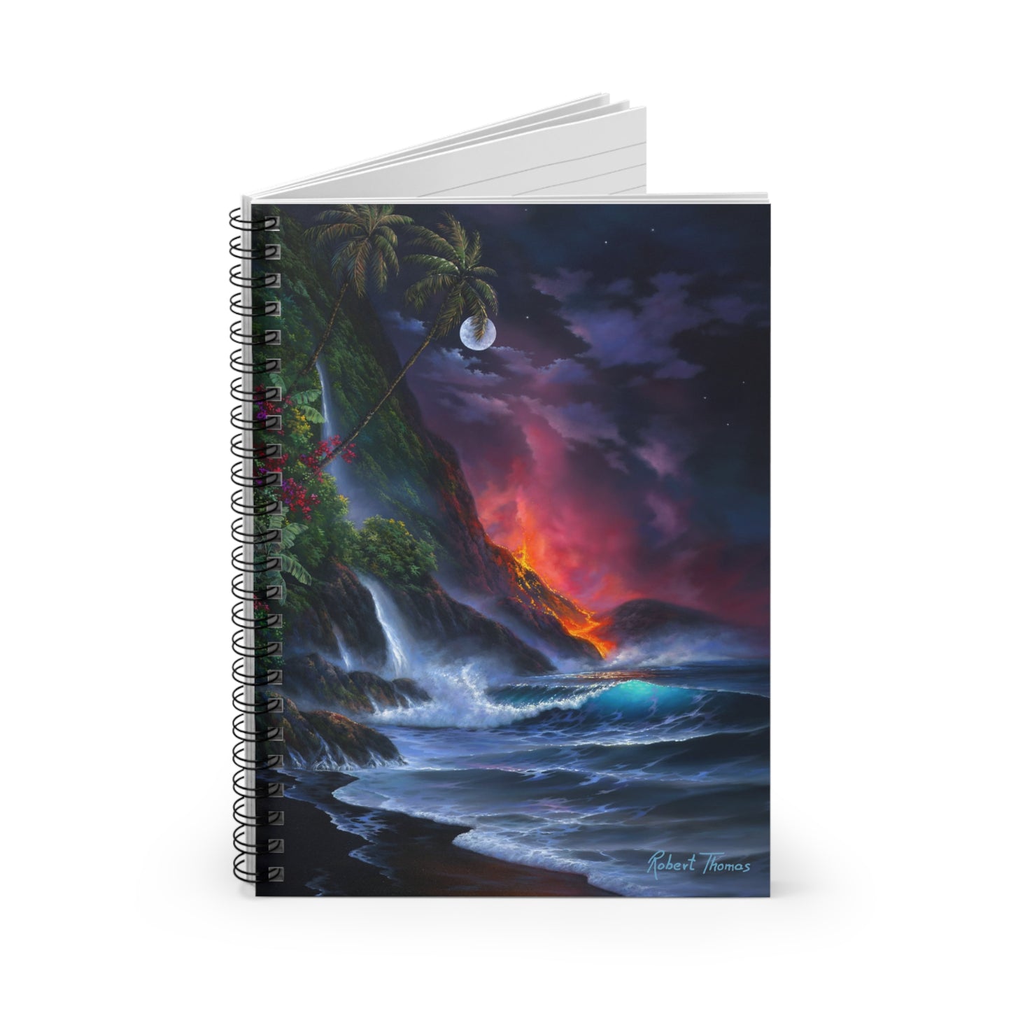 Volcano Passion by Robert Thomas Spiral Notebook - Ruled Line